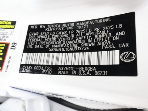 Certified 2022 Lexus ES 300h F Sport image 12