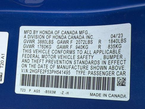 Used 2023 Honda Civic Sport image 22