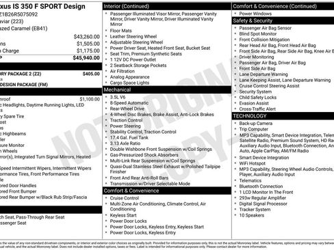Used 2024 Lexus IS 350 F Sport w/ Accessory Package 2 RWD image 5
