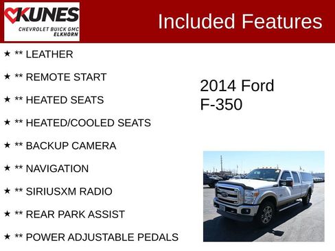 Used 2014 Ford F350 Lariat w/ Chrome Package AWD/4WD image 2