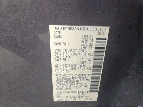 Used 2015 Nissan Murano Platinum w/ Platinum Technology Package image 26