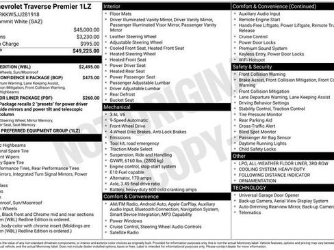 Used 2018 Chevrolet Traverse Premier w/ Redline Edition FWD image 35
