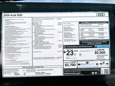 New 2026 Audi SQ5 Premium Plus AWD/4WD image 19