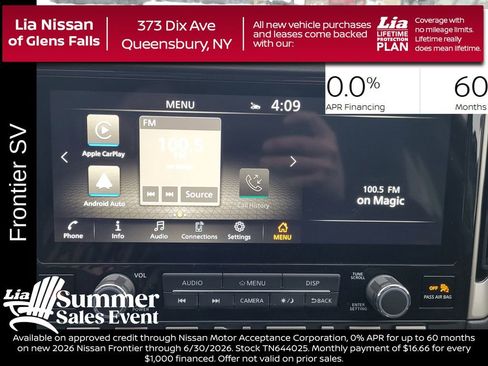 New 2026 Nissan Frontier SV w/ SV Convenience Package AWD/4WD image 22