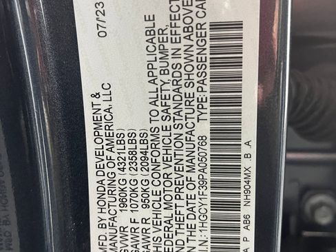 Certified 2023 Honda Accord EX image 18