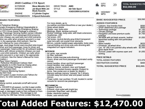 Used 2020 Cadillac CT4 Sport image 3