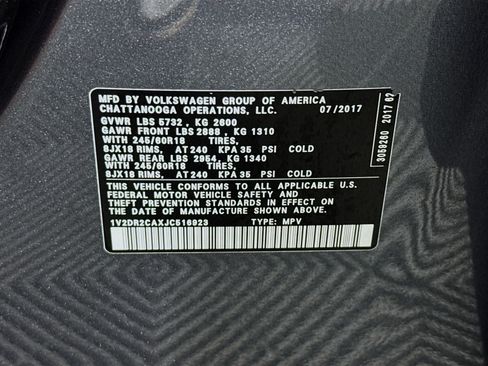Used 2018 Volkswagen Atlas SE FWD image 38