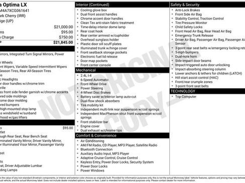 Used 2012 Kia Optima LX image 26