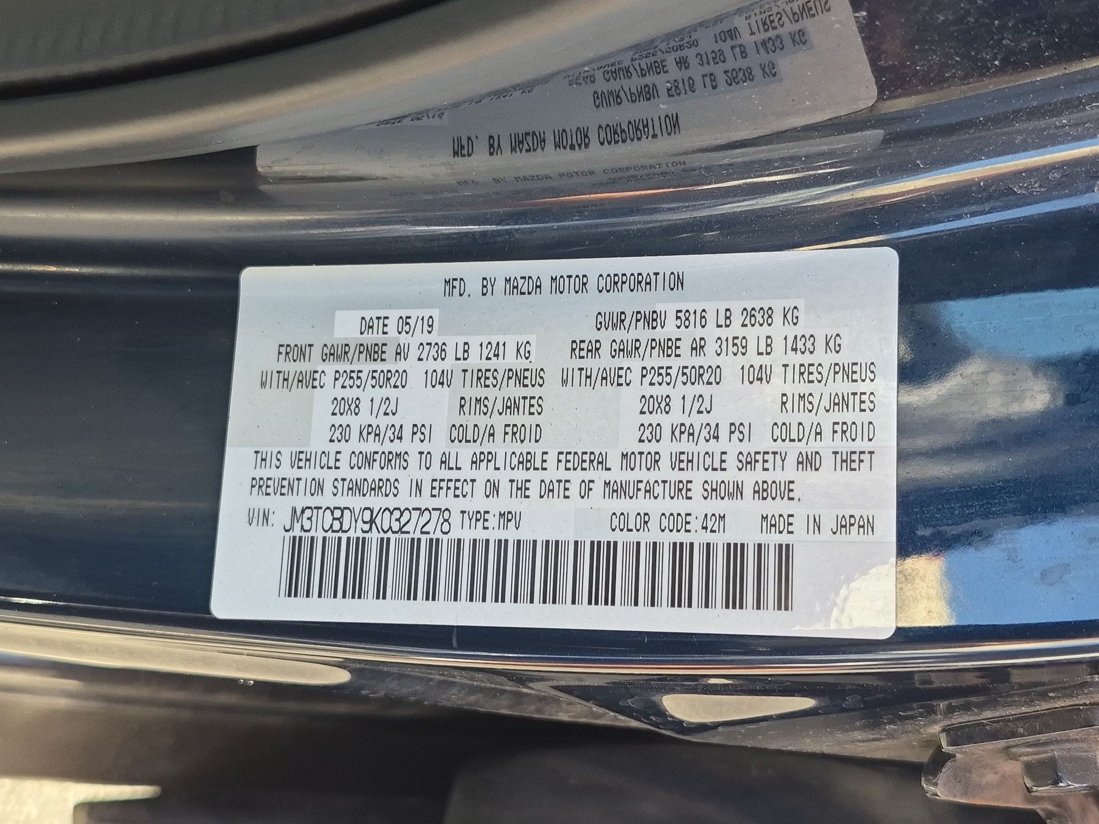 Used 2019 MAZDA CX-9 Grand Touring AWD/4WD image 34