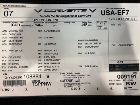 Used 2017 Chevrolet Corvette Grand Sport RWD image 53