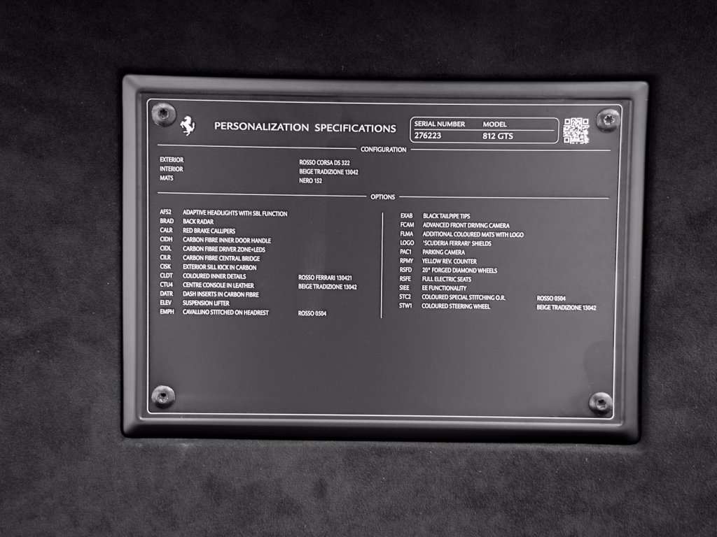 Certified 2022 Ferrari 812 GTS RWD image 39