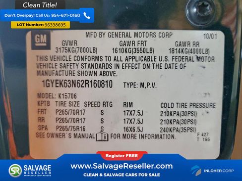 Used 2002 Cadillac Escalade 4dr Sport image 17