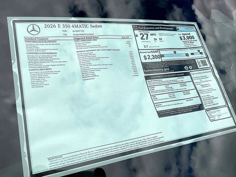 New 2026 Mercedes-Benz E 350 4MATIC Sedan image 13