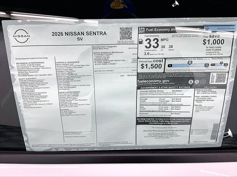 New 2026 Nissan Sentra SV FWD image 39