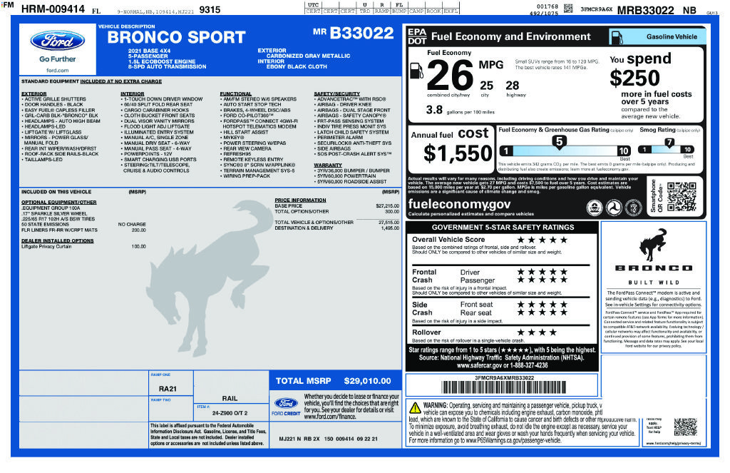 Used 2021 Ford Bronco Sport AWD/4WD image 39
