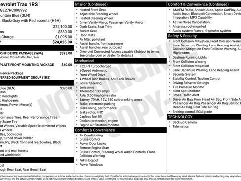 Used 2024 Chevrolet Trax RS w/ Driver Confidence Package FWD image 32