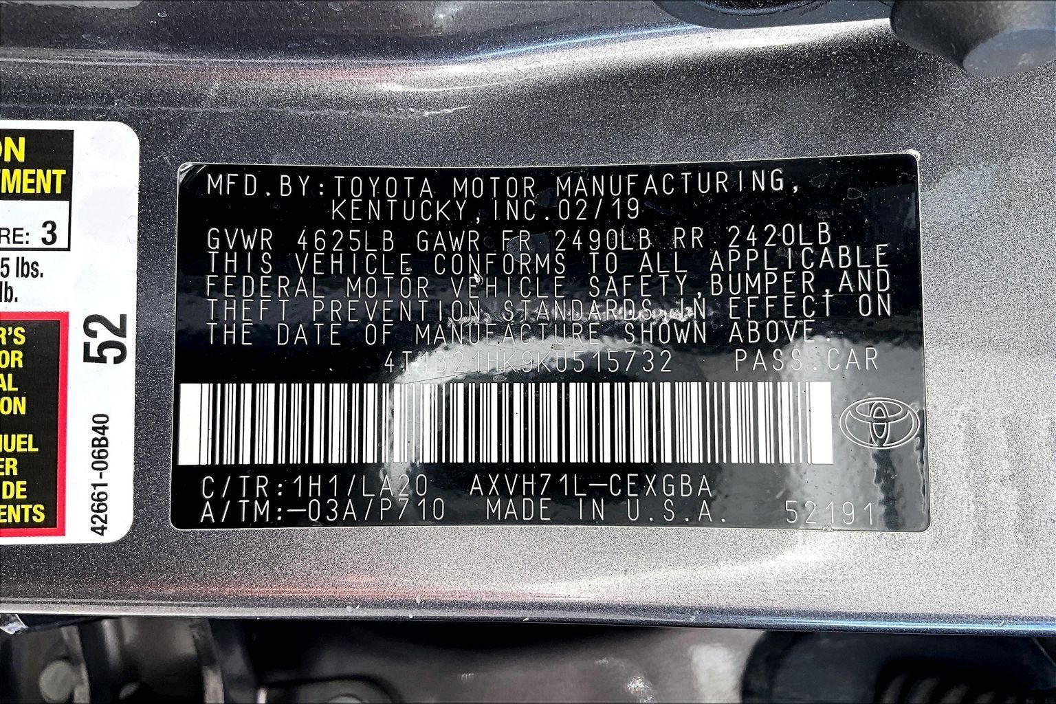 Used 2019 Toyota Camry XLE w/ Driver Assist Package FWD image 34