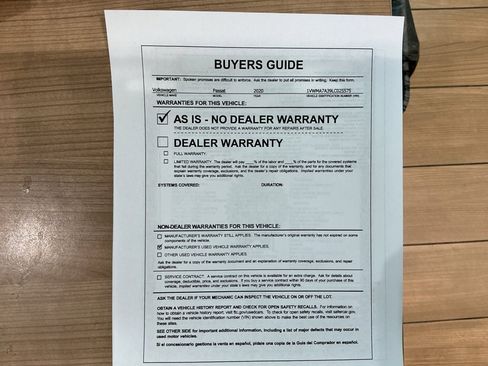 Certified 2020 Volkswagen Passat 2.0T R-Line FWD image 37