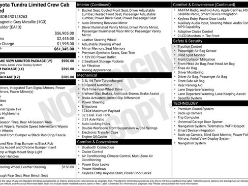 Used 2024 Toyota Tundra Limited AWD/4WD image 30