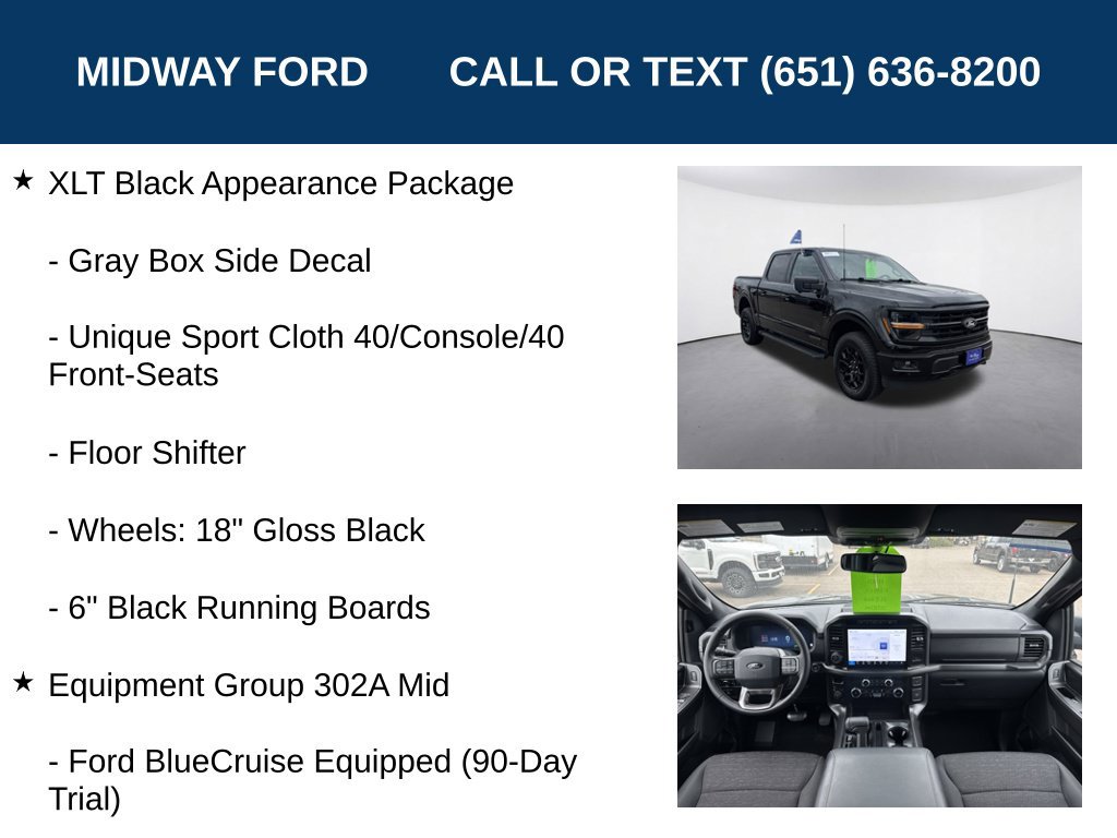 Certified 2024 Ford F150 XLT w/ Equipment Group 302A MID AWD/4WD image 13