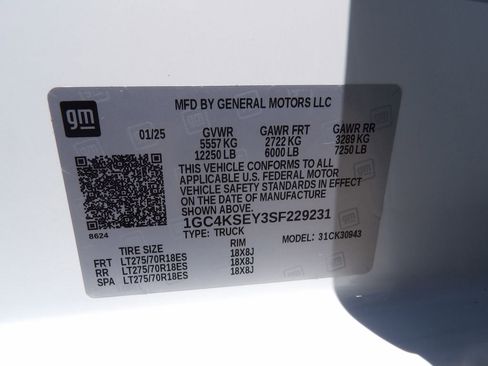 Used 2025 Chevrolet Silverado 3500 W/T w/ WT/CX Safety Package image 70