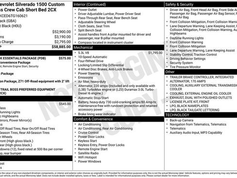 Used 2026 Chevrolet Silverado 1500 Custom Trail Boss w/ LPO, Dark Essentials Package AWD/4WD image 26