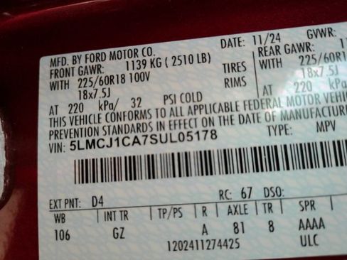 Used 2025 Lincoln Corsair FWD w/ Equipment Group 101A image 53