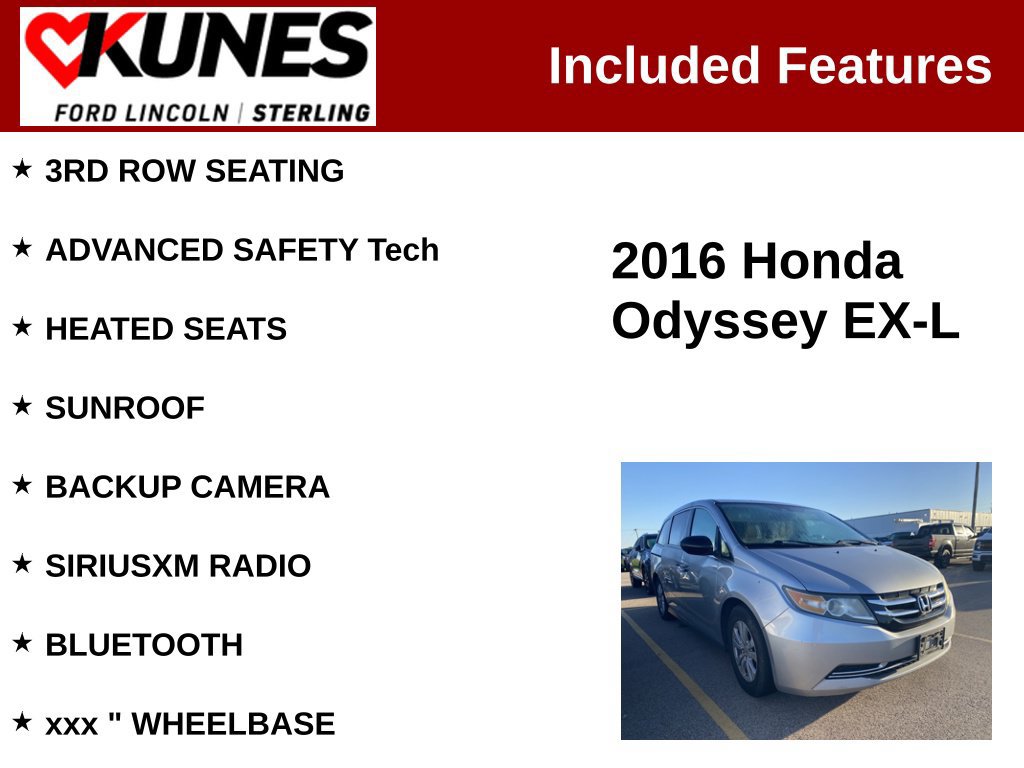 Used 2016 Honda Odyssey EX-L image 2