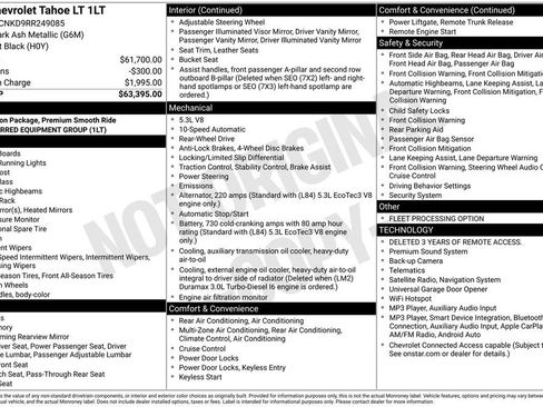Used 2024 Chevrolet Tahoe LT RWD image 8