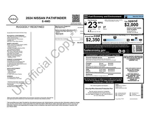 Used 2024 Nissan Pathfinder S AWD/4WD image 3