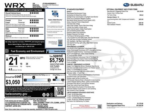 Used 2025 Subaru WRX Premium AWD/4WD image 4