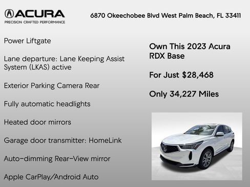 Certified 2023 Acura RDX w/ Technology Package FWD image 14