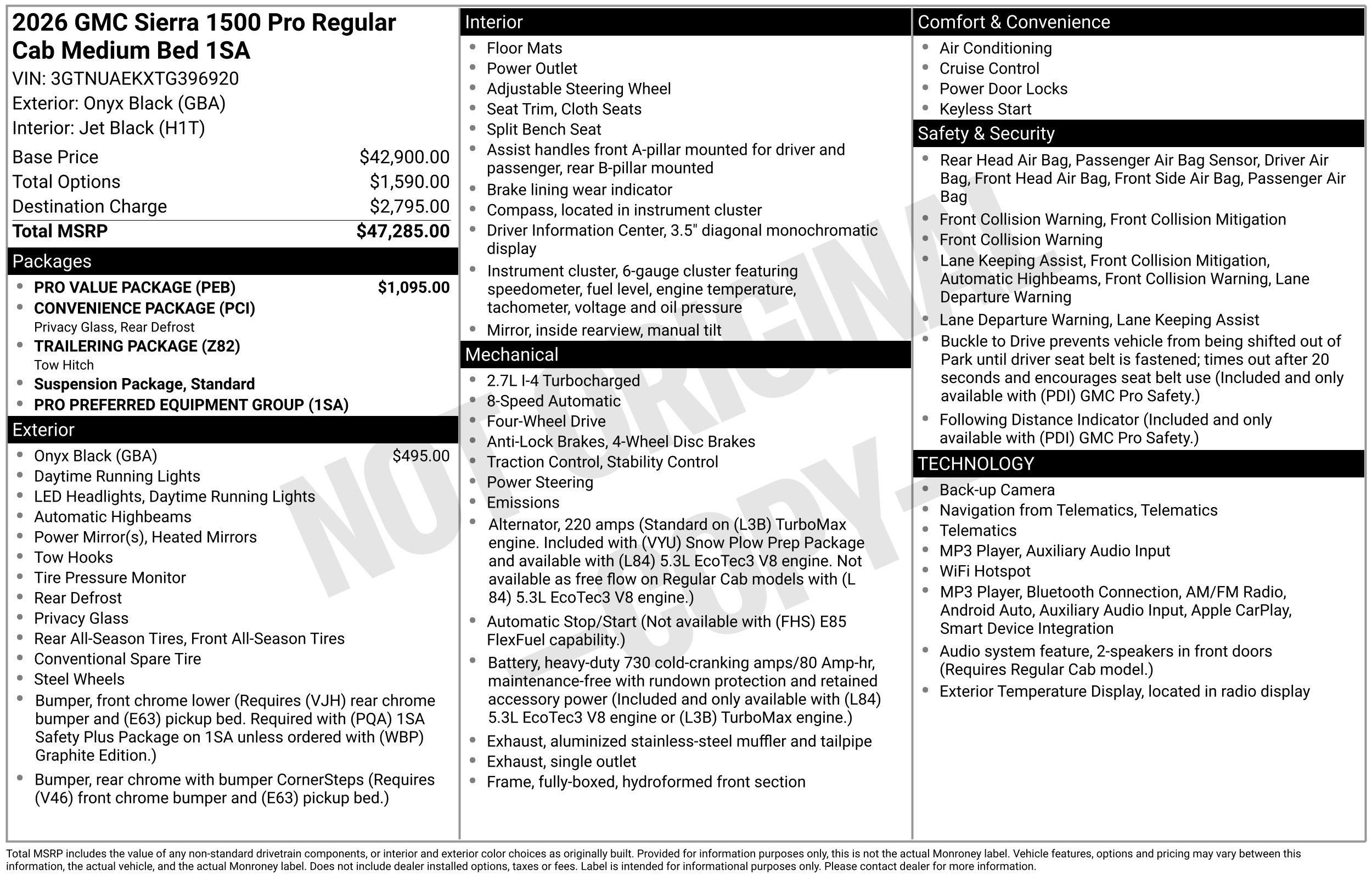 New 2026 GMC Sierra 1500 Pro w/ Pro Value Package AWD/4WD image 33