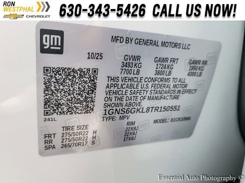 New 2026 Chevrolet Suburban High Country w/ Sun And Tow Package image 23