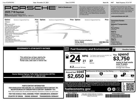 Used 2025 Porsche 718 Cayman image 51