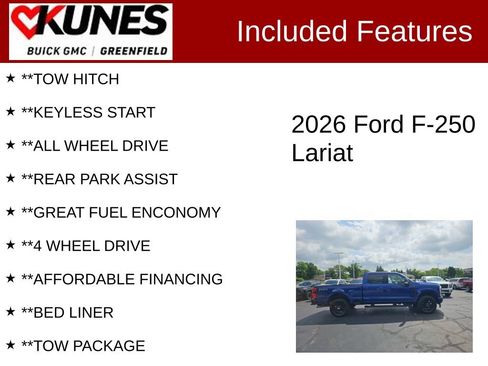 Used 2026 Ford F250 Lariat w/ Black Appearance Package AWD/4WD image 3