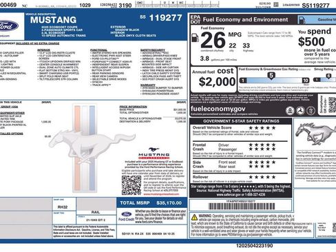 Used 2025 Ford Mustang Coupe w/ Mustang Nite Pony Package RWD image 29