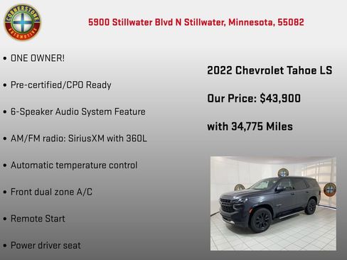 Used 2022 Chevrolet Tahoe LS w/ Driver Alert Package image 15