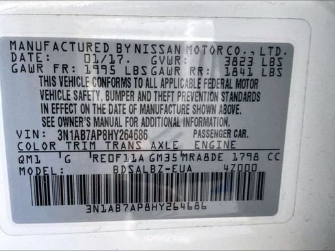 Used 2017 Nissan Sentra S FWD image 7