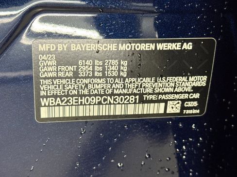 Certified 2023 BMW 740i w/ Parking Assistance Package RWD image 22