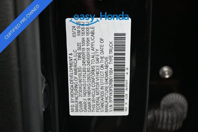Certified 2024 Honda Ridgeline RTL image 17