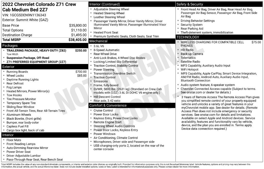 Used 2022 Chevrolet Colorado Z71 RWD image 35