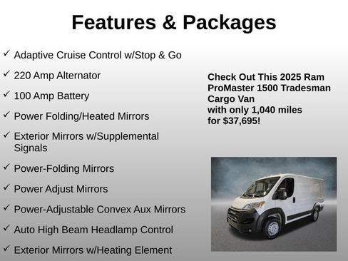Used 2025 RAM ProMaster 1500 w/ Premium Convenience Group FWD image 14