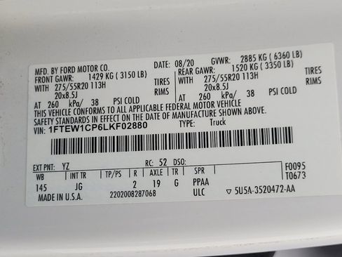 Used 2020 Ford F150 XL w/ Equipment Group 101A Mid RWD image 33