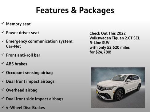 Used 2022 Volkswagen Tiguan SEL R-Line AWD/4WD image 8