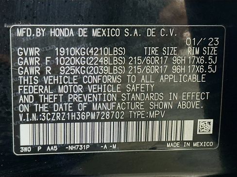 Used 2023 Honda HR-V LX image 12