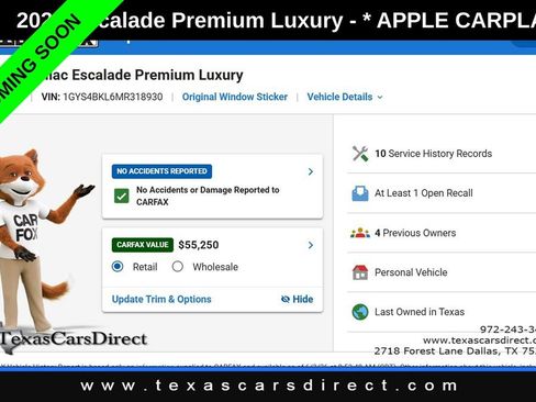 Used 2021 Cadillac Escalade Premium Luxury AWD/4WD image 2