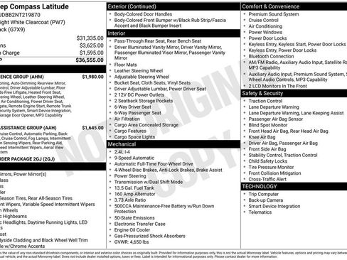 Certified 2022 Jeep Compass Latitude w/ Convenience Group image 35