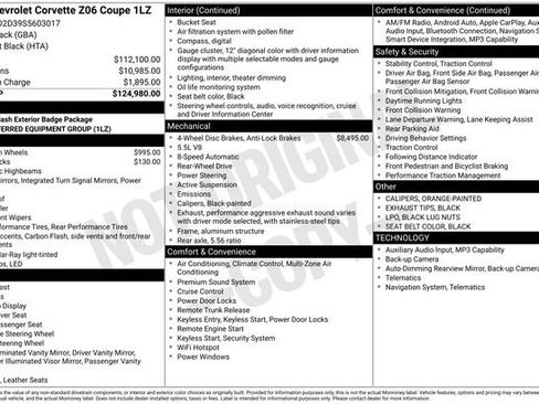 Used 2025 Chevrolet Corvette Z06 RWD image 2