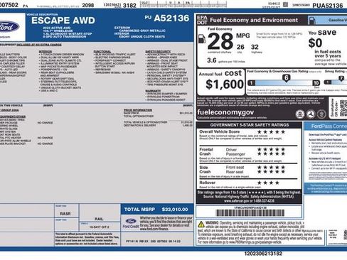 Certified 2023 Ford Escape Active AWD/4WD image 3